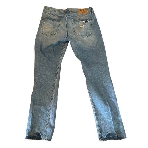 GUC Hollister California Men's Slim Straight Leg Jeans Distressed Size 34x32 - Picture 2 of 6